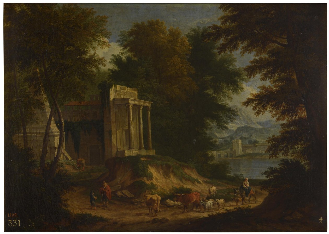 Landschaft mit Ruinen von Adriaen Frans Boudewyns