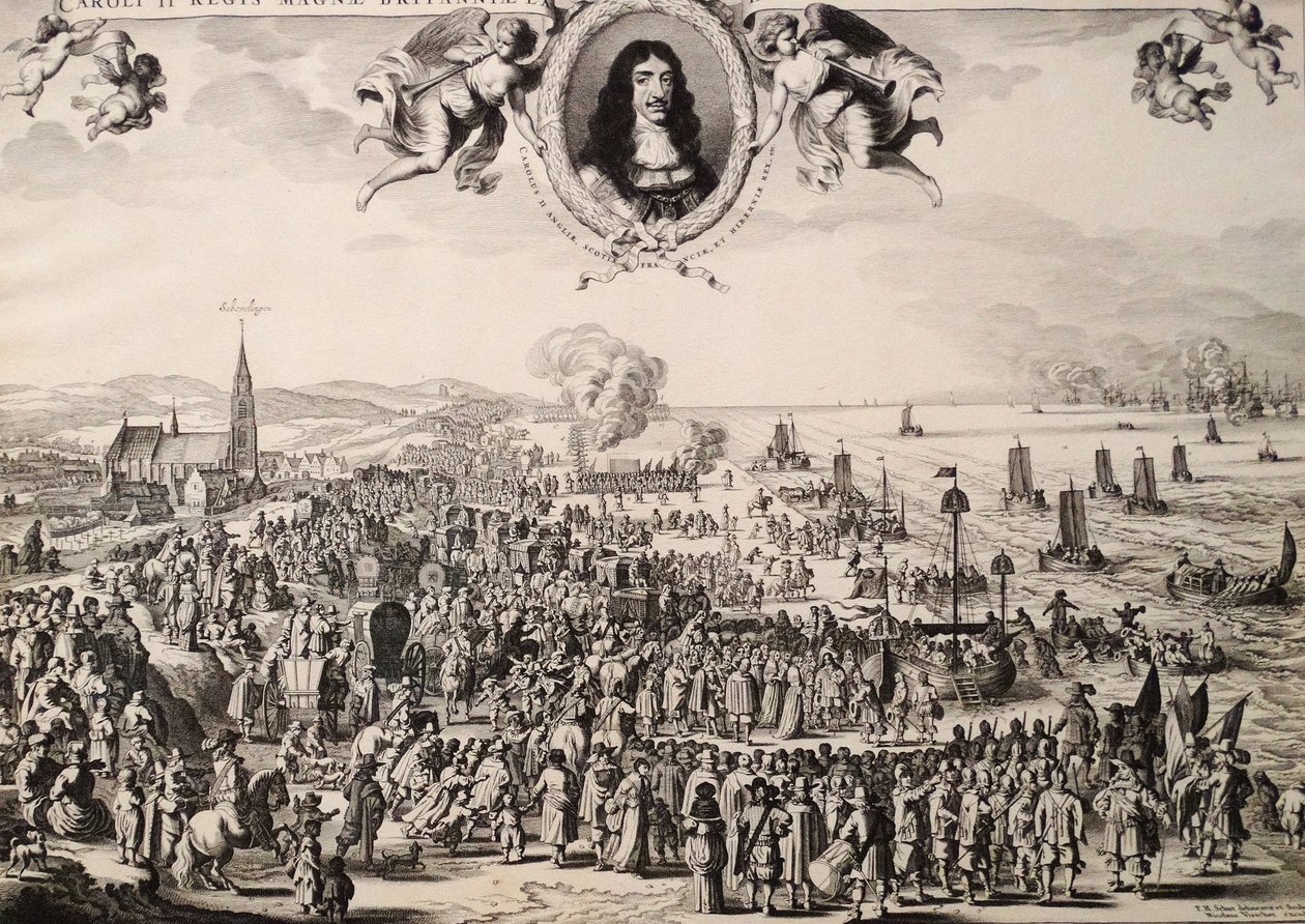Die Abreise von Charles II aus Scheveningen von Adriaen Pietersz van de Venne