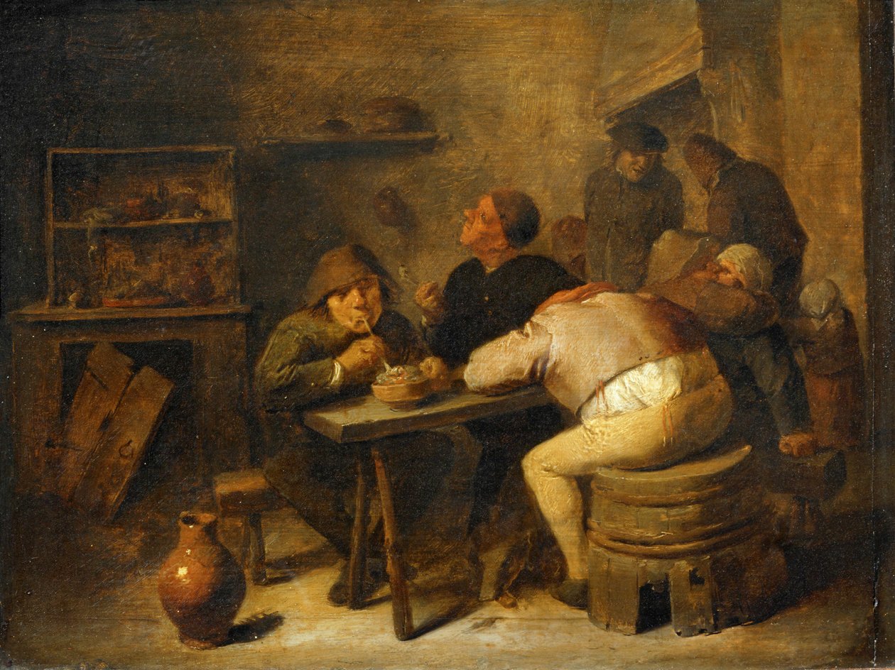 Tabagie - Innenansicht eines Gasthauses von Adriaen Brouwer