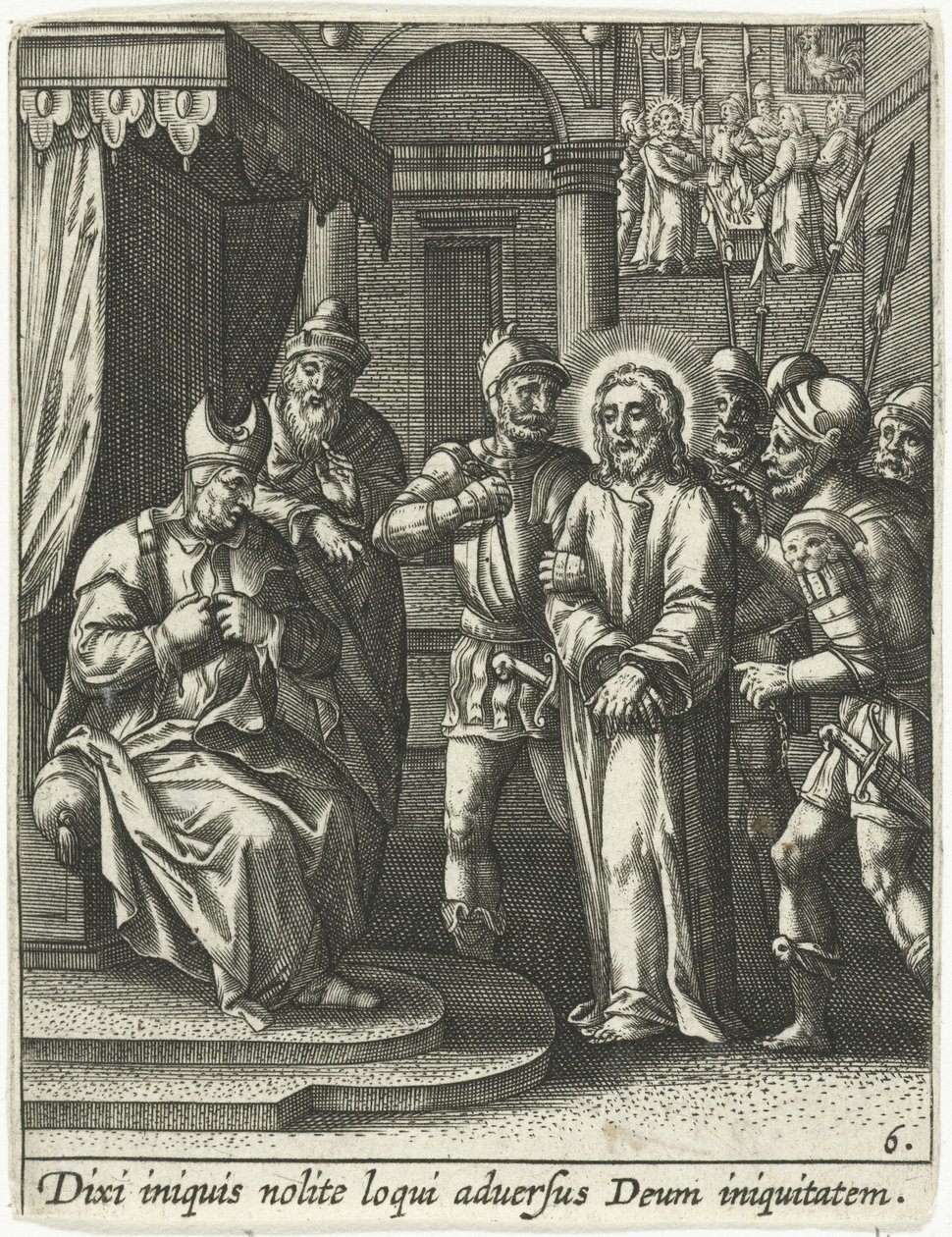 Christus vor Kajafas von Adriaen Collaert
