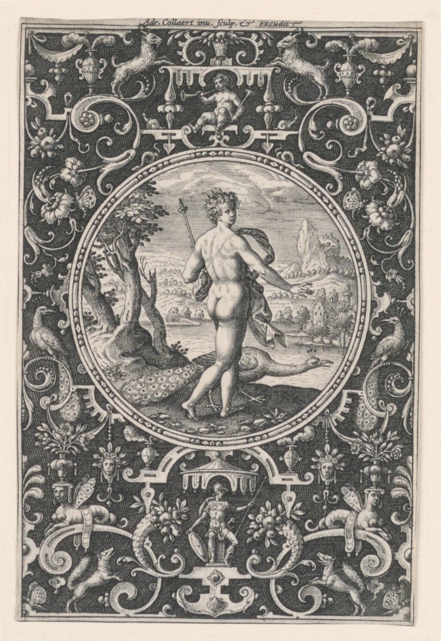 Juno, Platte 1, aus dem Urteil des Paris von Adriaen Collaert