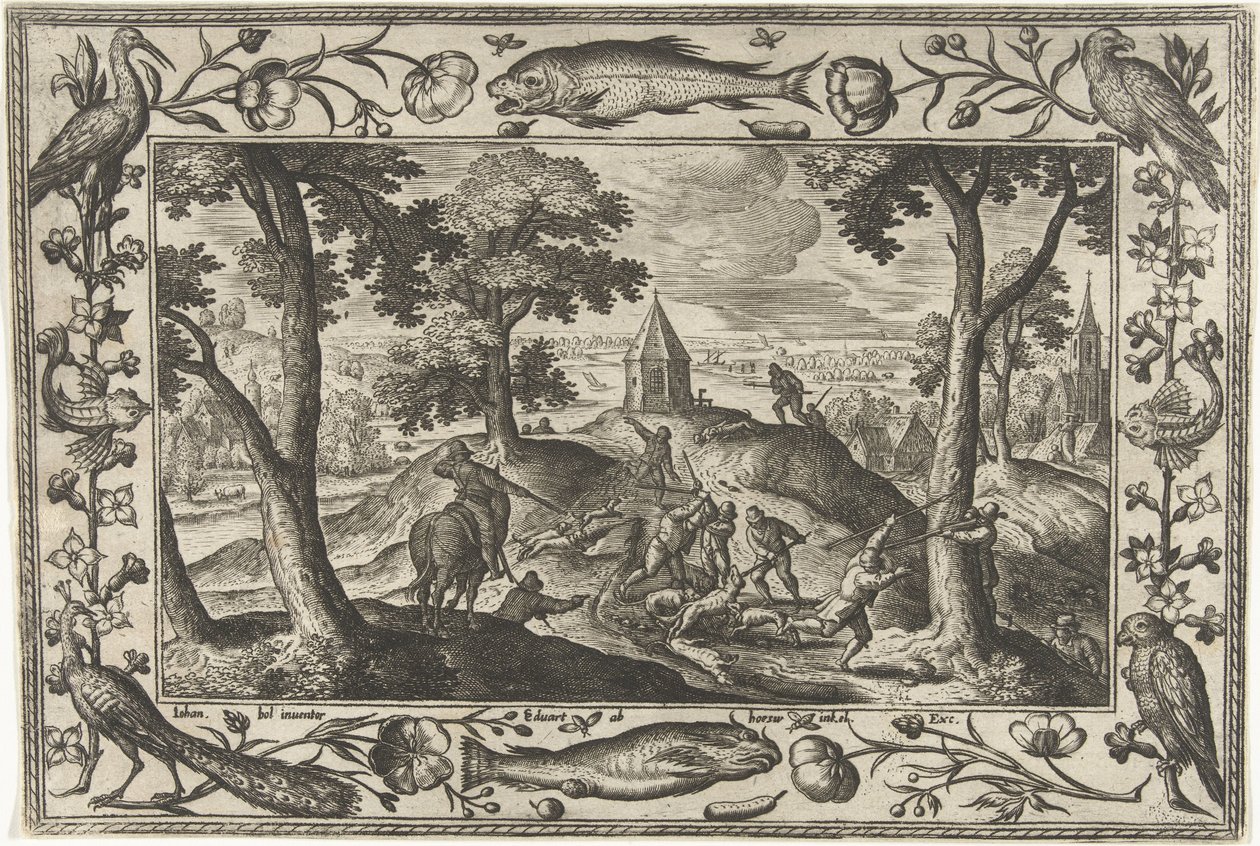 Wolfsjagd von Adriaen Collaert