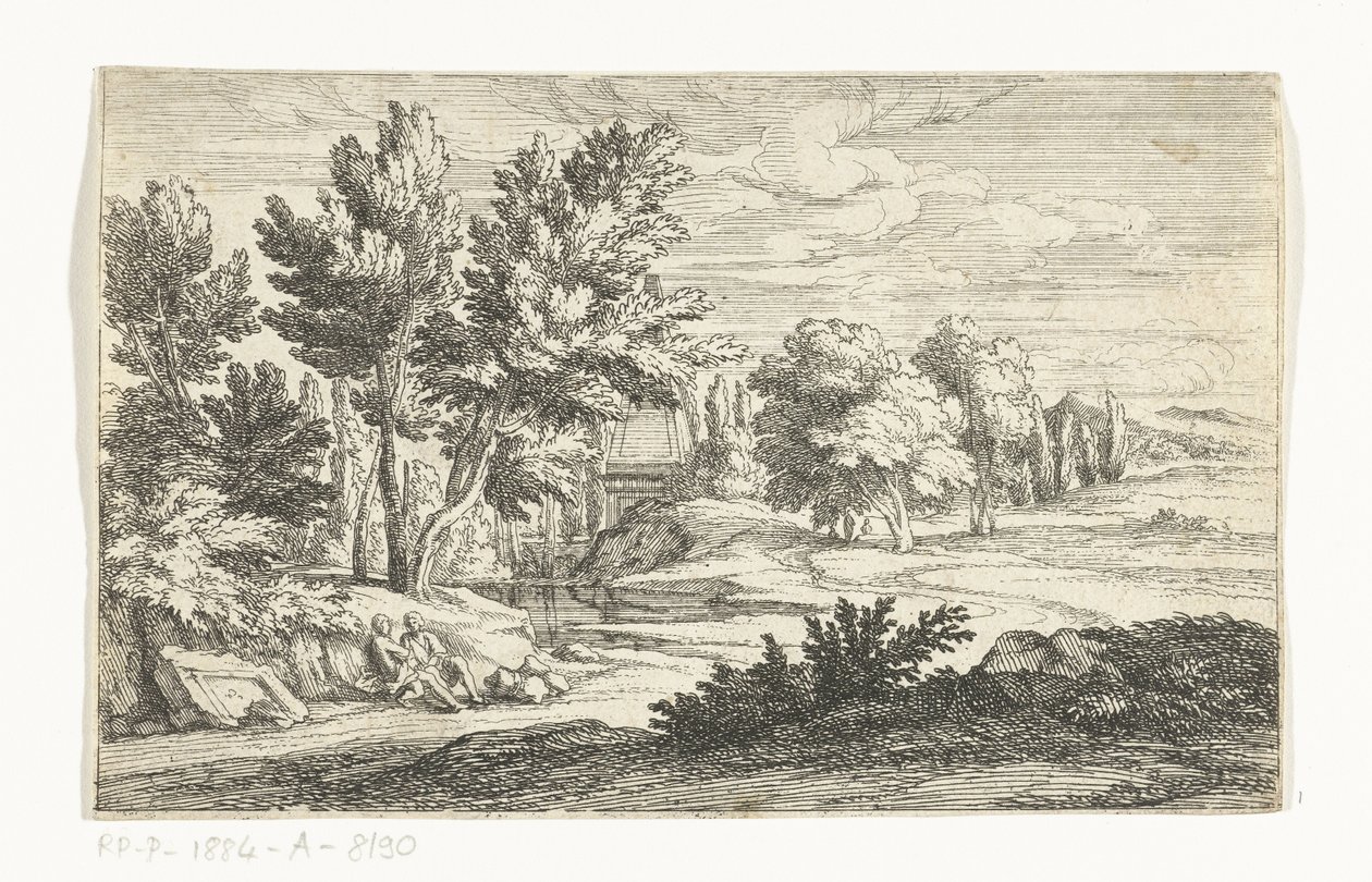 Landschaft mit Grabmonument von Adriaen Frans Boudewyns