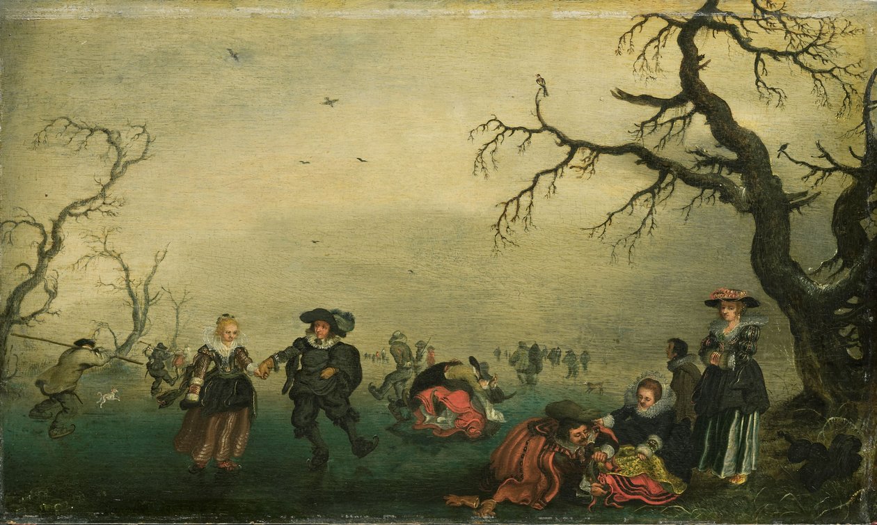 Eisläufer von Adriaen Pietersz. van de Venne
