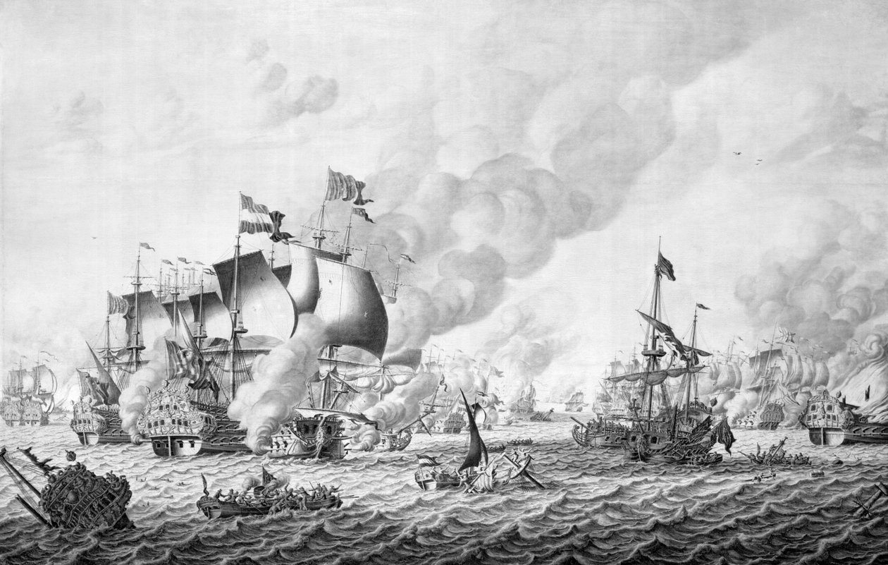 Die Schlacht von La Hogue (Barfleur), 19.-24. Mai 1692 von Adriaen van Salm