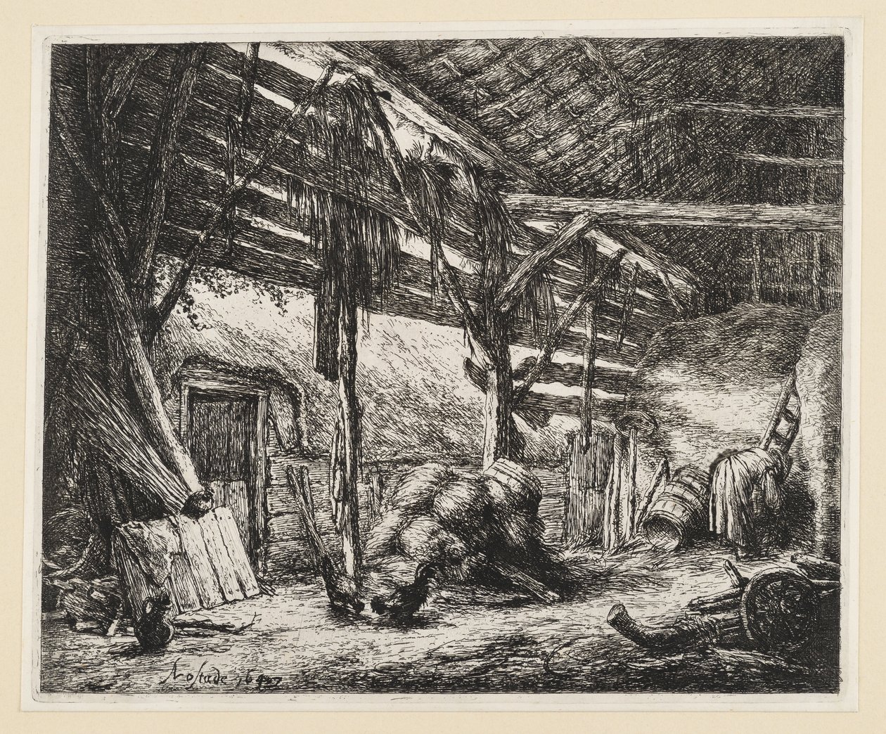 Die Scheune von Adriaen van Ostade