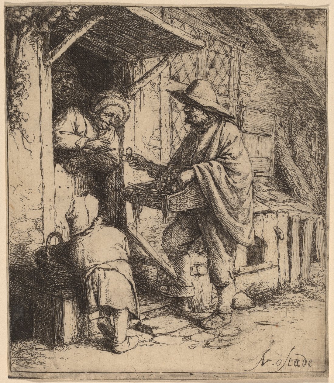 Brillenverkäufer von Adriaen van Ostade