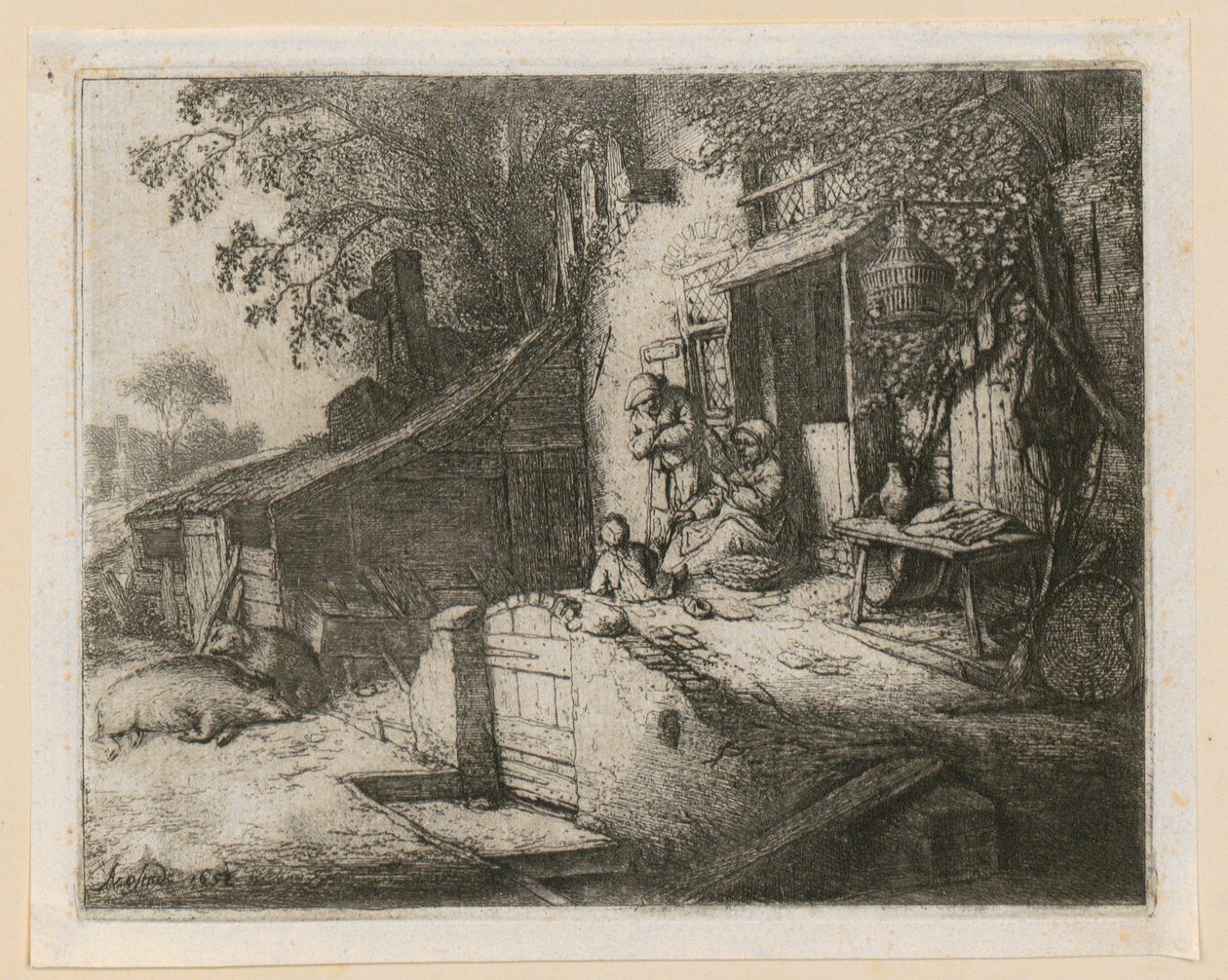 Spinnerin von Adriaen van Ostade