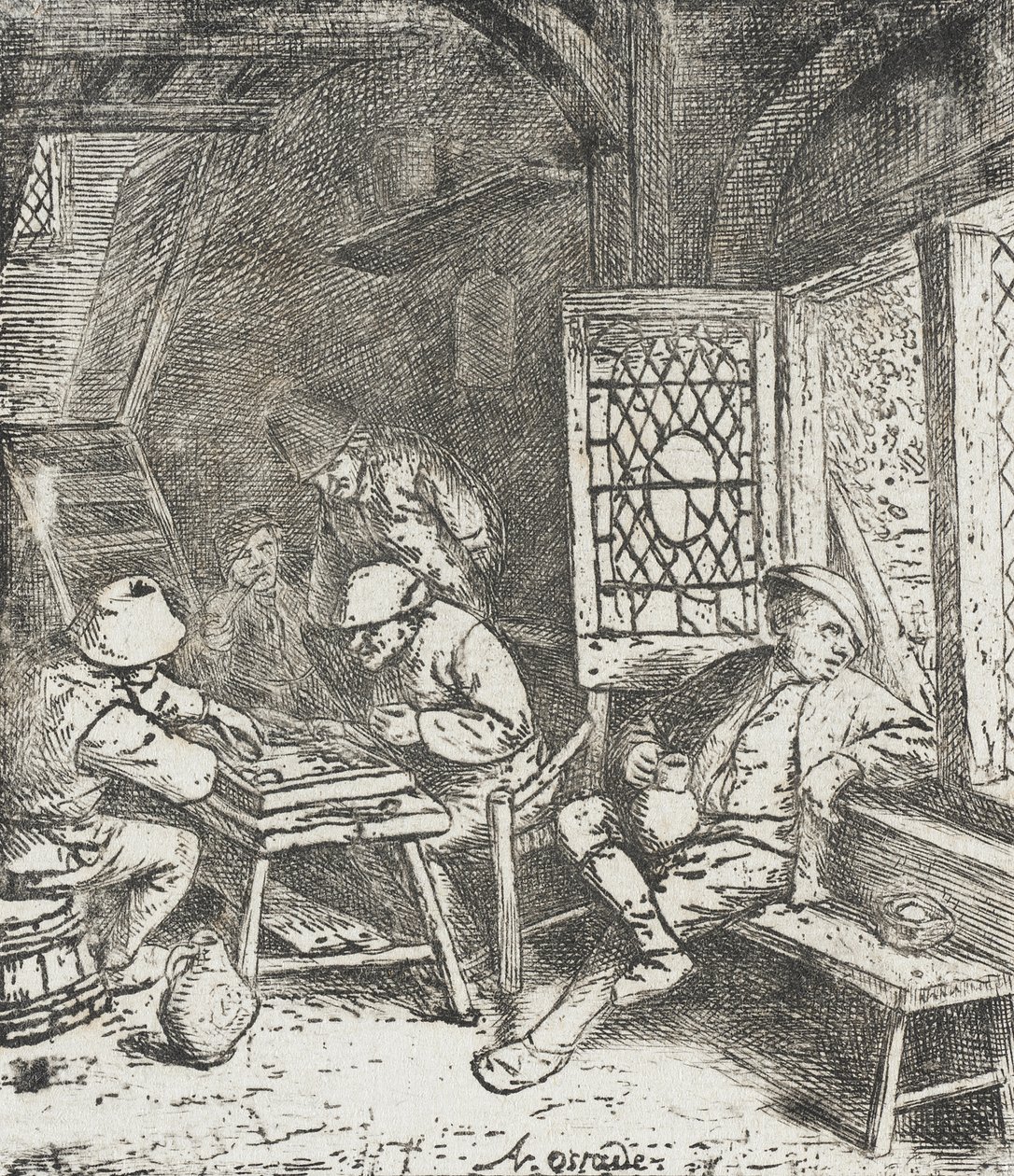 Die Backgammon-Spieler von Adriaen van Ostade