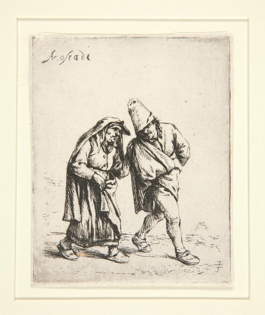 Das Paar geht von Adriaen van Ostade