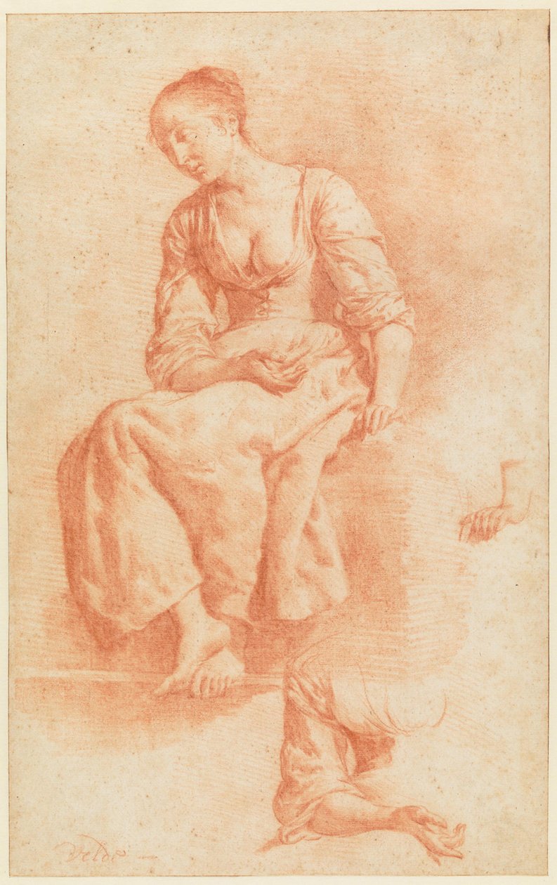 Sitzendes Mädchen von Adriaen van de Velde