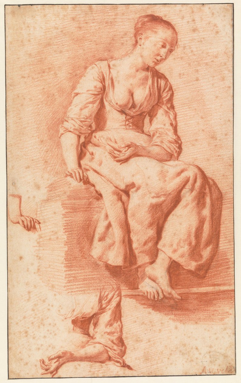 Sitzendes Mädchen von Adriaen van de Velde
