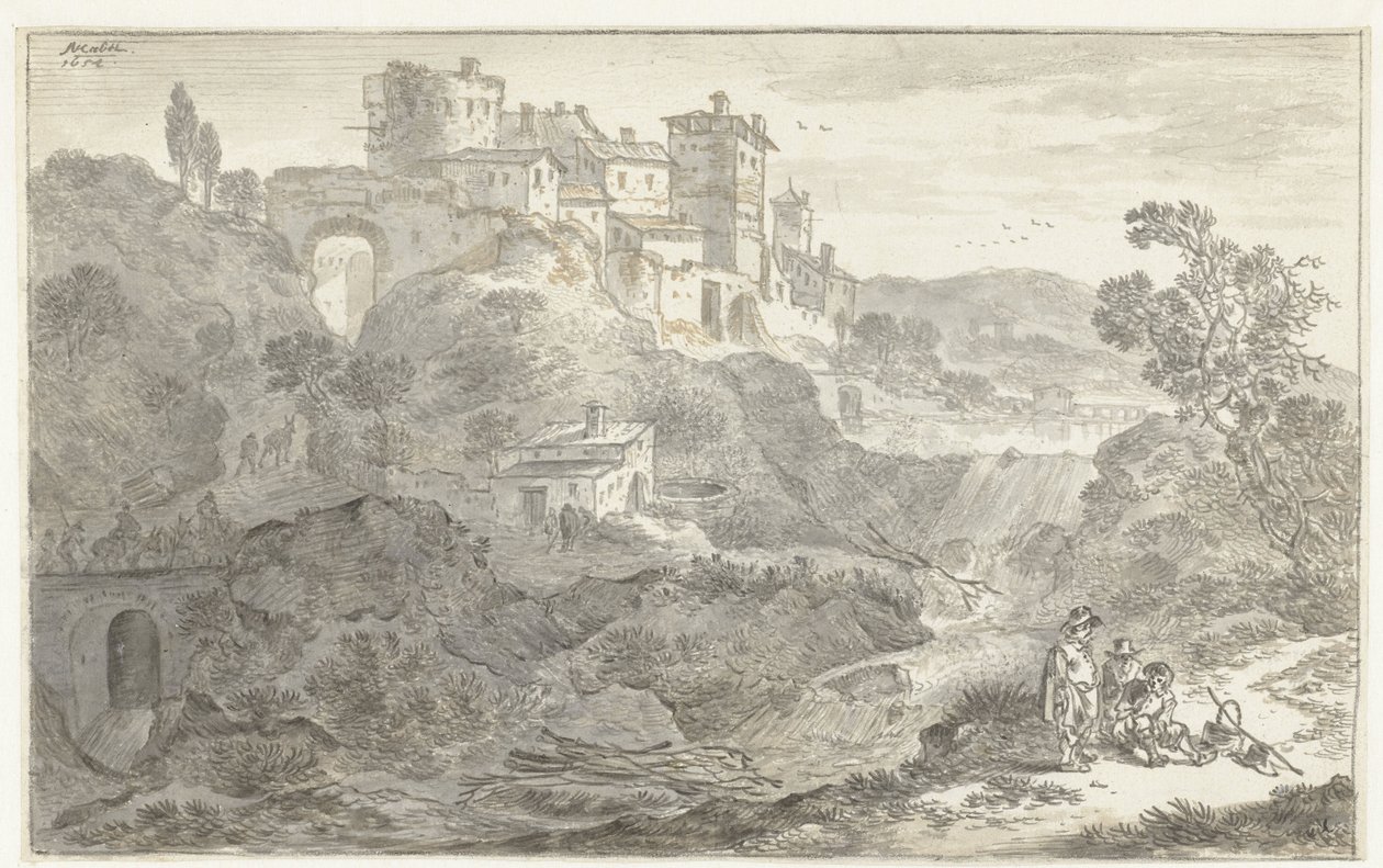 Italienische Landschaft von Adriaen van der Kabel
