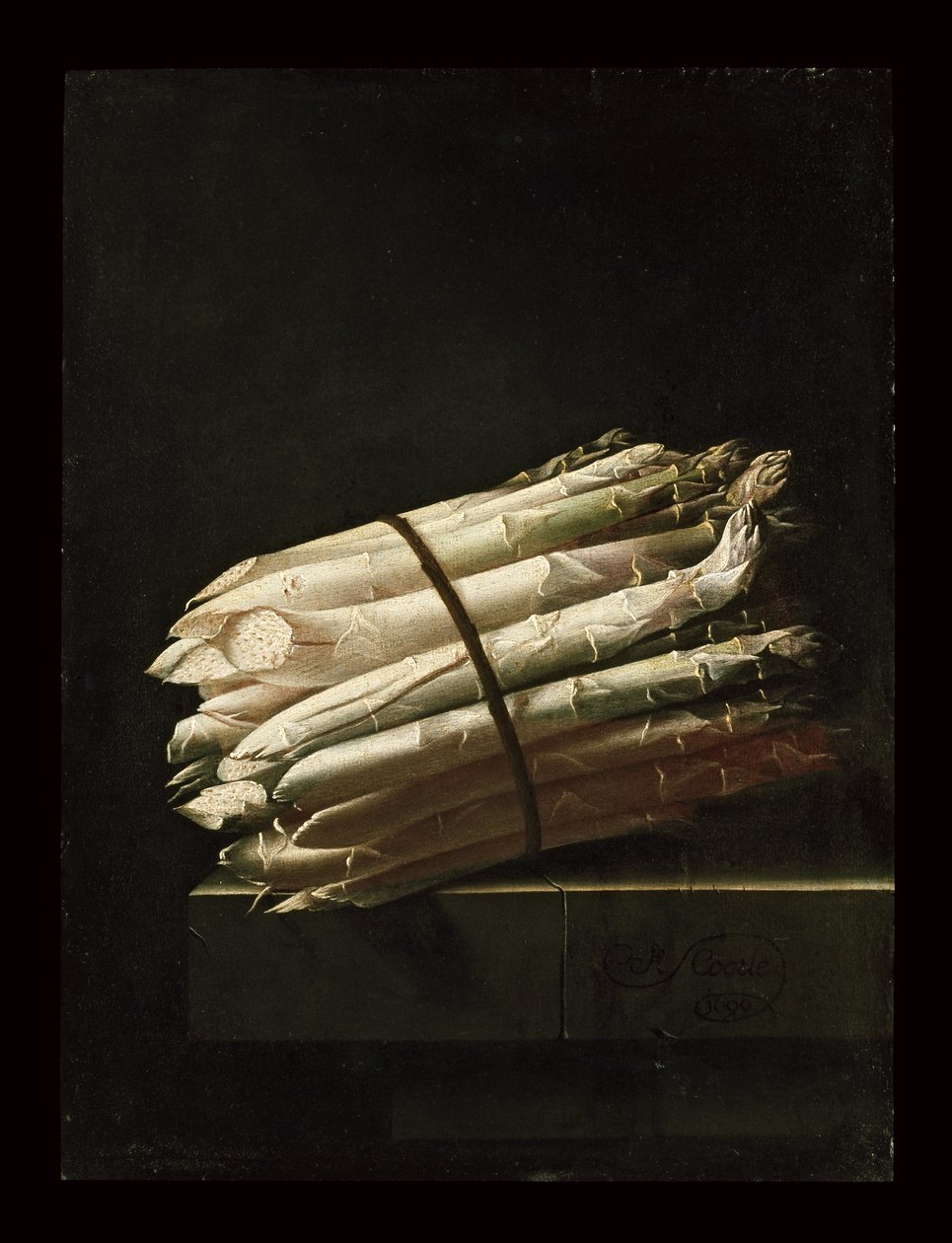 Stillleben mit Spargel, 1699 von Adrian Coorte