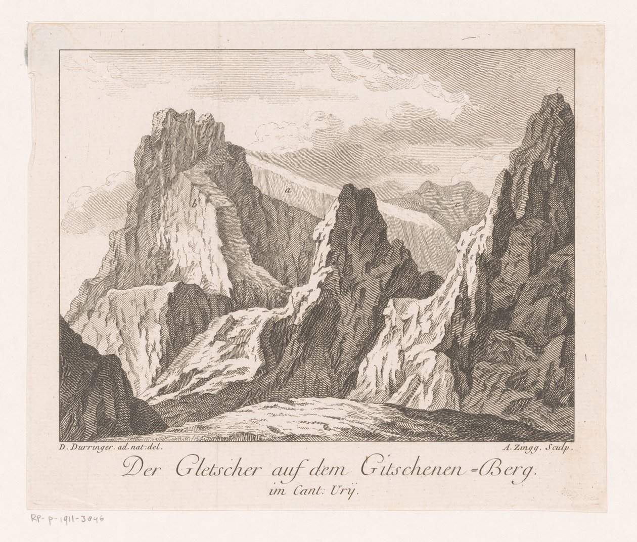 Ansicht eines Gletschers in den Alpen von Adrian Zingg