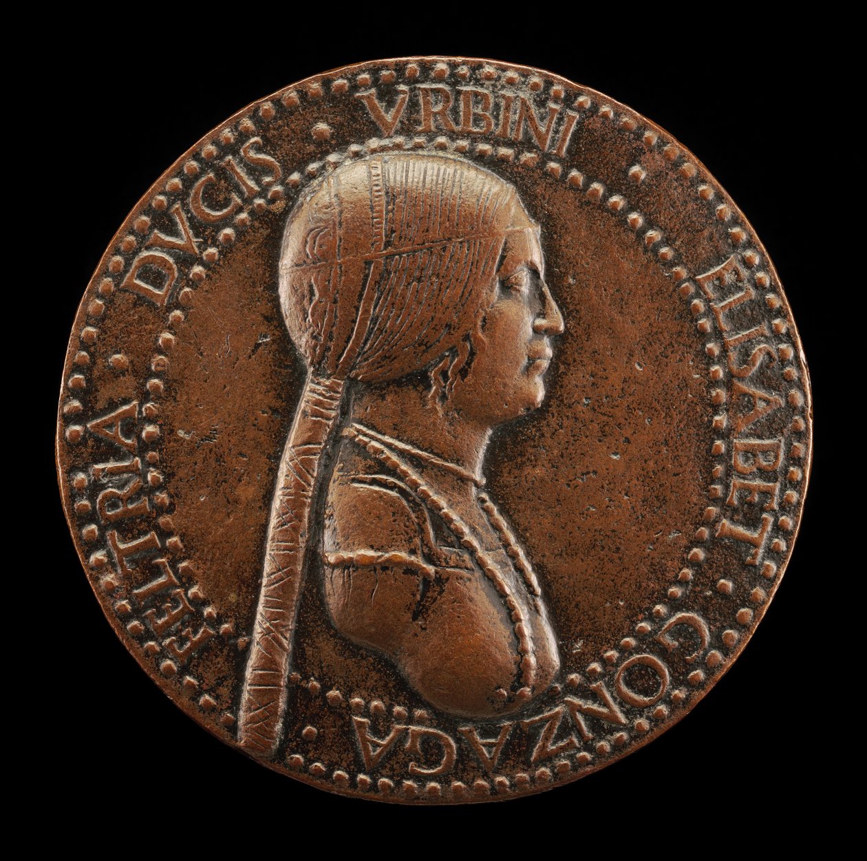 Elisabetta Gonzaga, gestorben 1526, Herzogin von Urbino, Ehefrau von Guidobaldo I, wahrscheinlich nach 1502 von Adriano Fiorentino