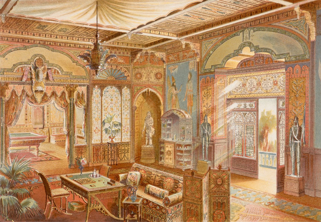 Spielzimmer im assyrischen Stil, Illustration aus 