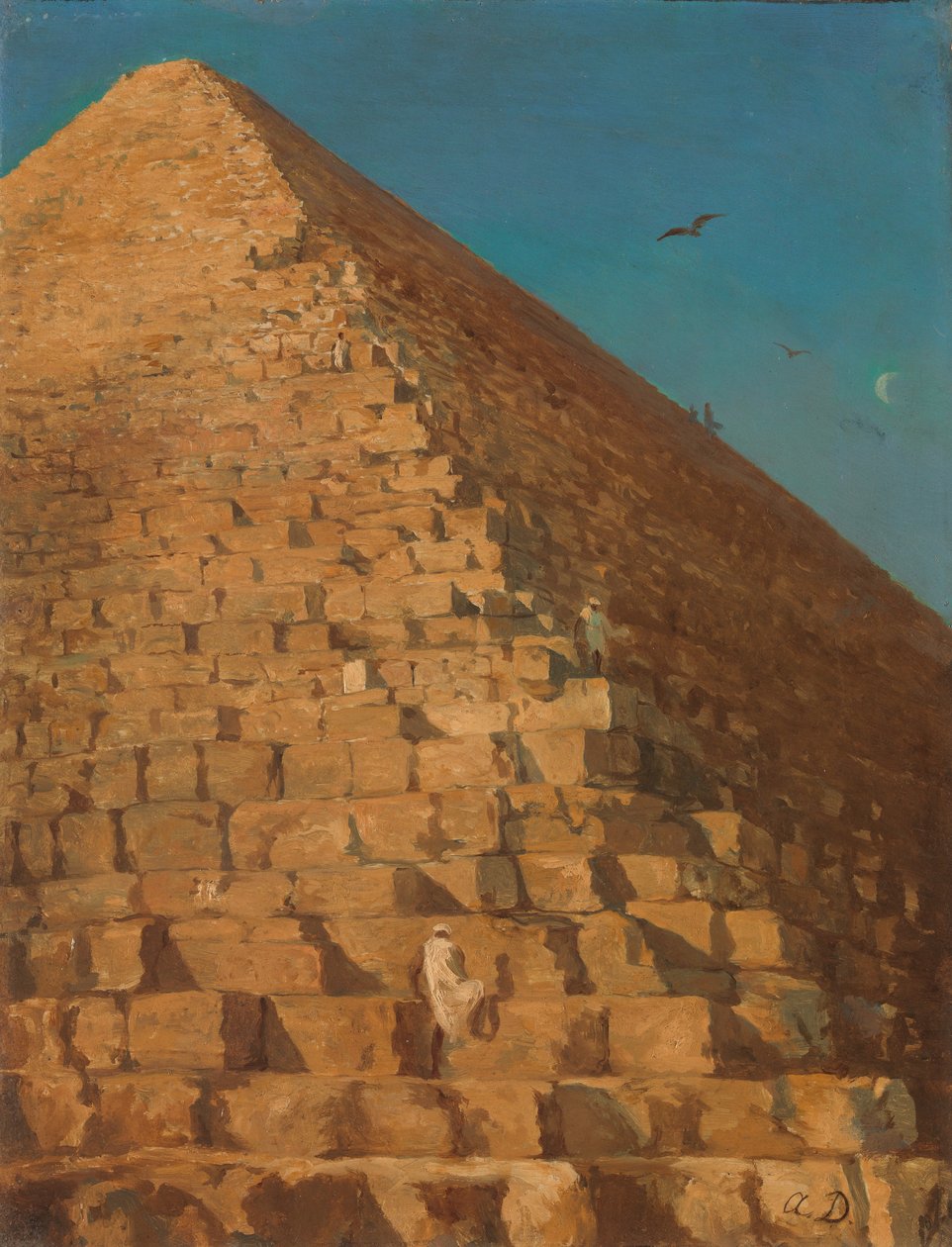 Die Große Pyramide, Gizeh von Adrien Dauzats
