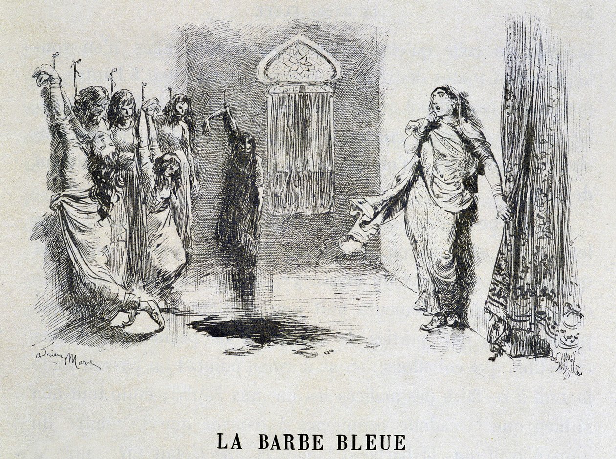Blaubart - in „Les Tales de Fées“ von Charles Perrault, Illustrationen von Adrien Marie von Adrien Emmanuel Marie