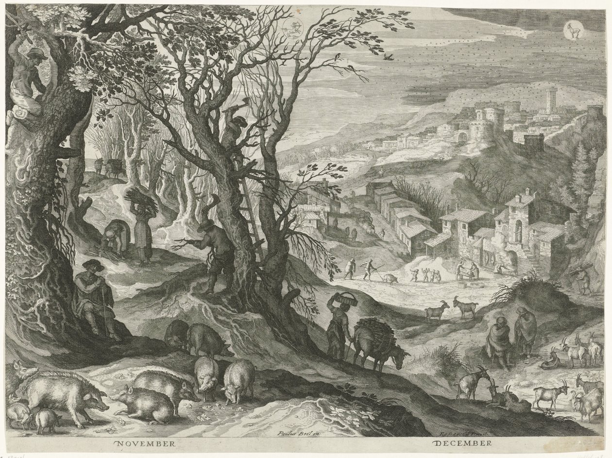November und Dezember von Egidius  Sadeler (II)