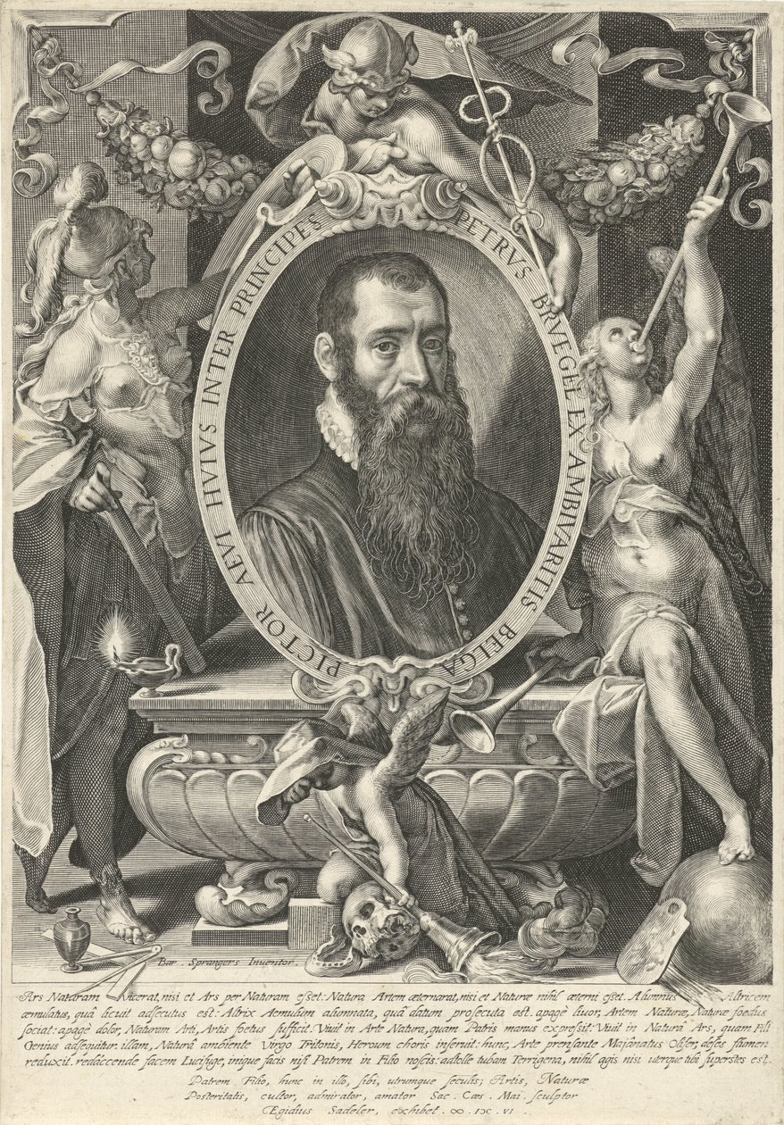 Porträt von Pieter Brueghel dem Jüngeren von Egidius  Sadeler (II)