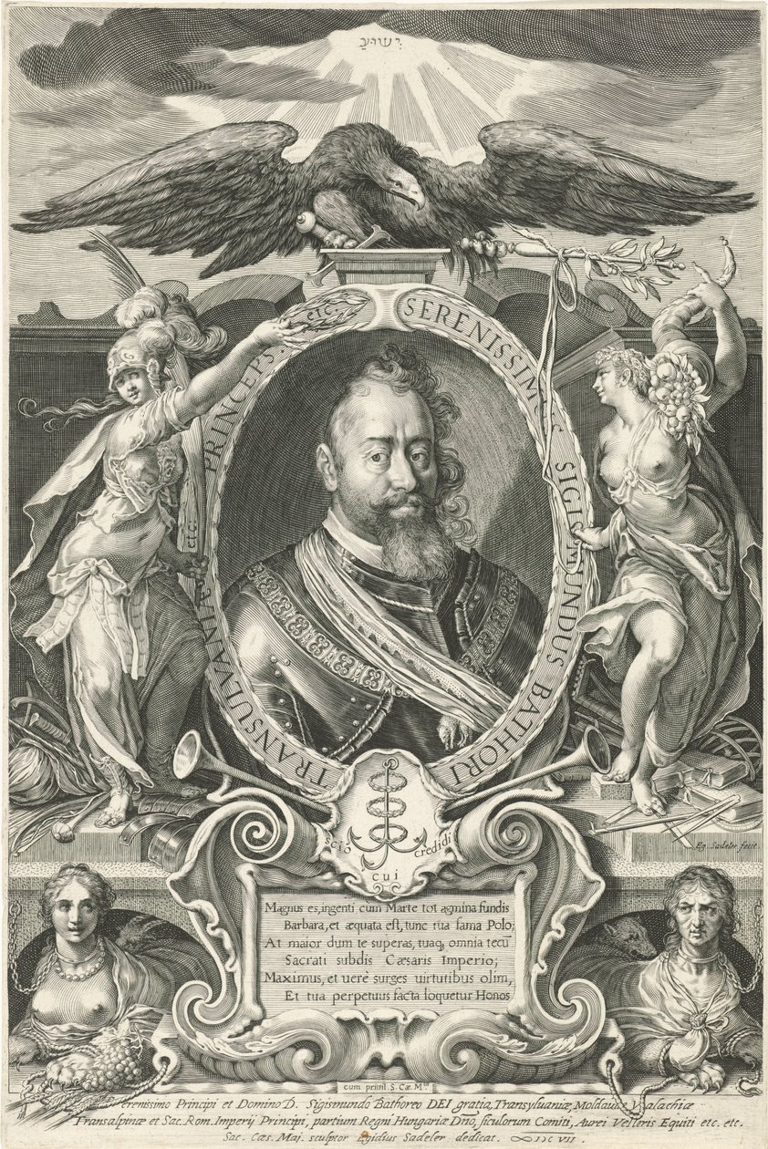 Porträt von Sigismund Báthory, Fürst von Siebenbürgen von Egidius  Sadeler (II)