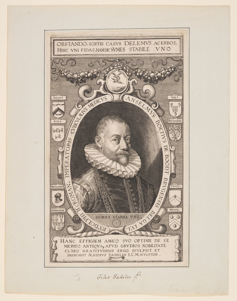 Anselm Boethius de Boodt, Arzt von Rudolf II von Aegidius Sadeler II