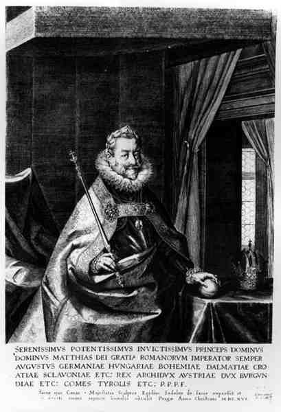 Porträt von Matthias (1557-1619), Heiliger Römischer Kaiser, 1616 von Aegidius Sadeler or Saedeler