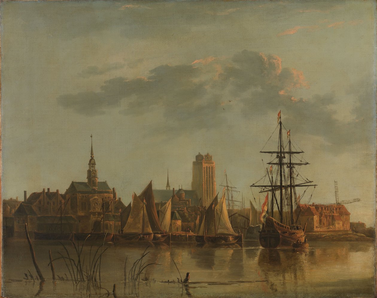 Ansicht von Dordrecht bei Sonnenuntergang von Aelbert (after) Cuyp
