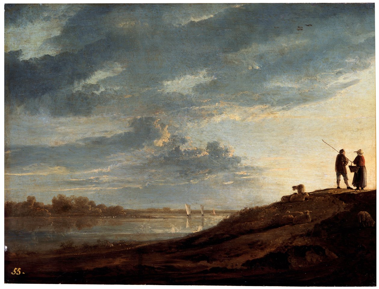 Sonnenuntergang über dem Fluss, 1650er Jahre von Aelbert Cuyp