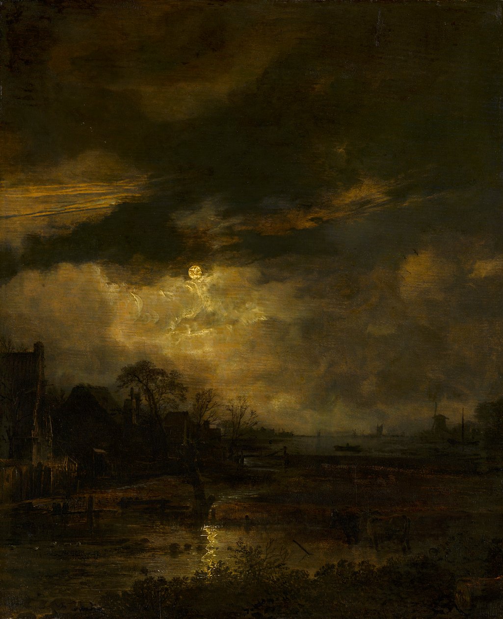 Landschaft bei Sonnenuntergang von Aert van der Neer