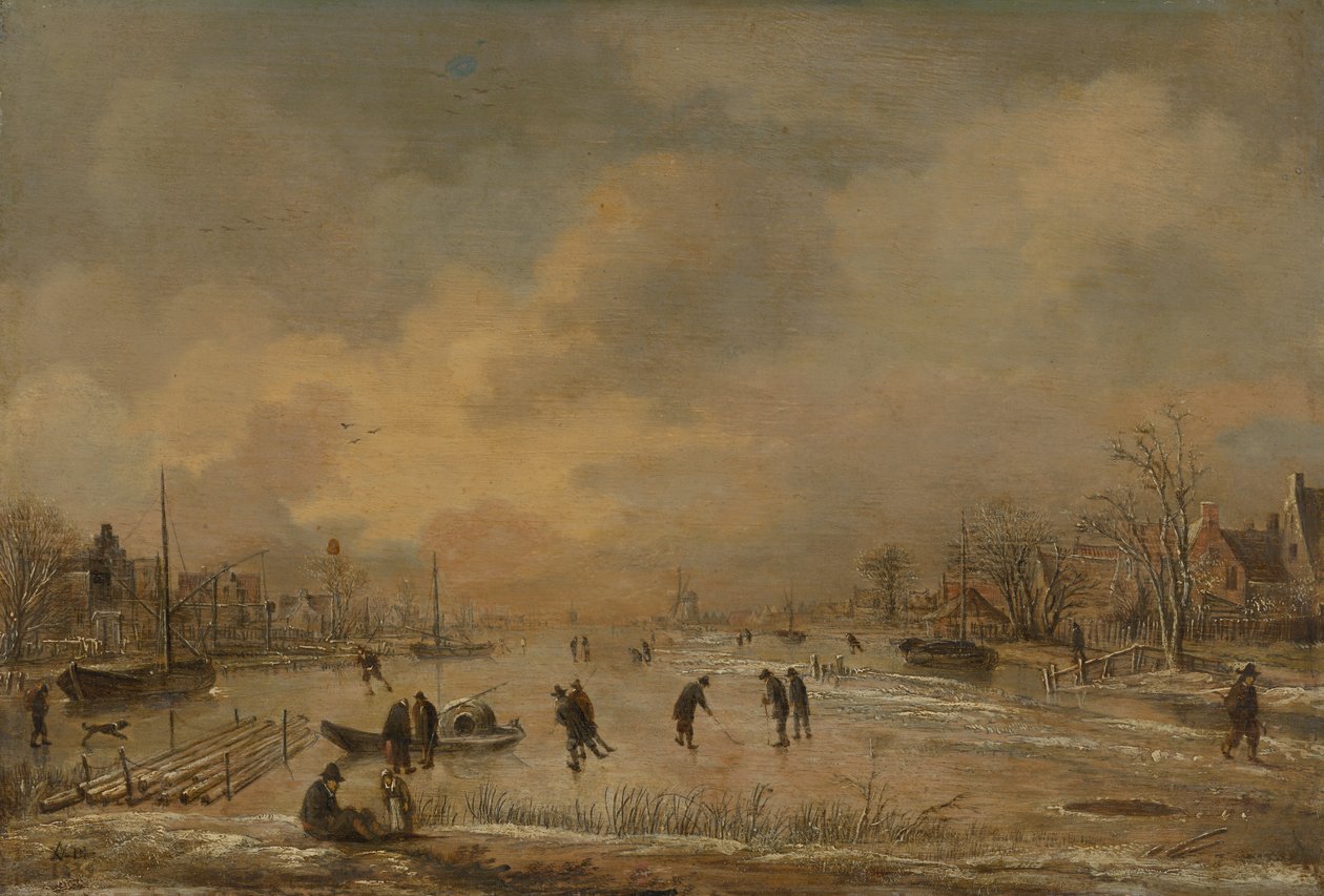 Winterlandschaft mit Häusern von Aert van der Neer