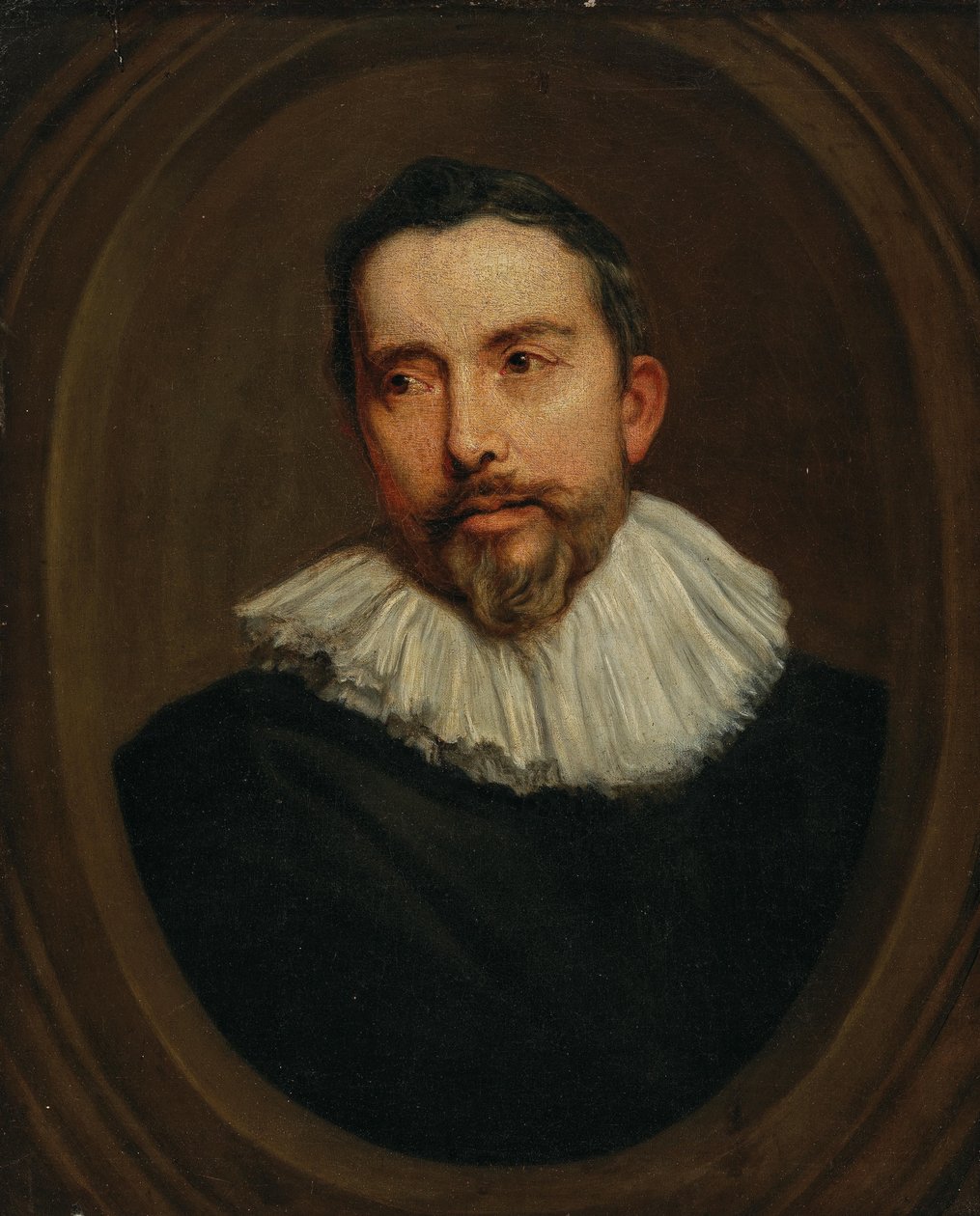 Porträt eines Mannes in einem gemalten Oval von after Anthony van Dyck