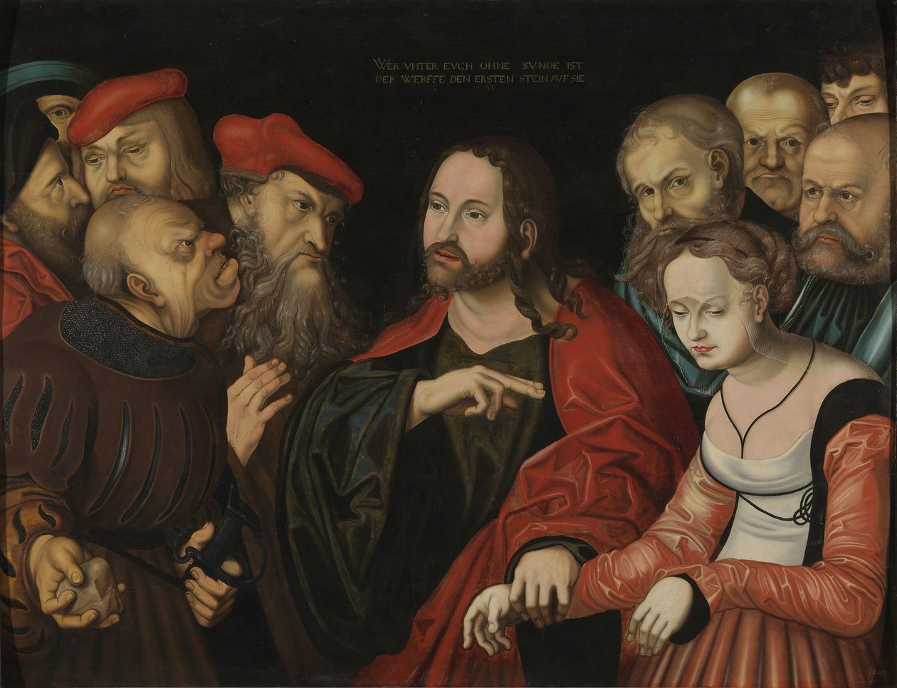Christus und die Ehebrecherin von after Lucas Cranach the Elder