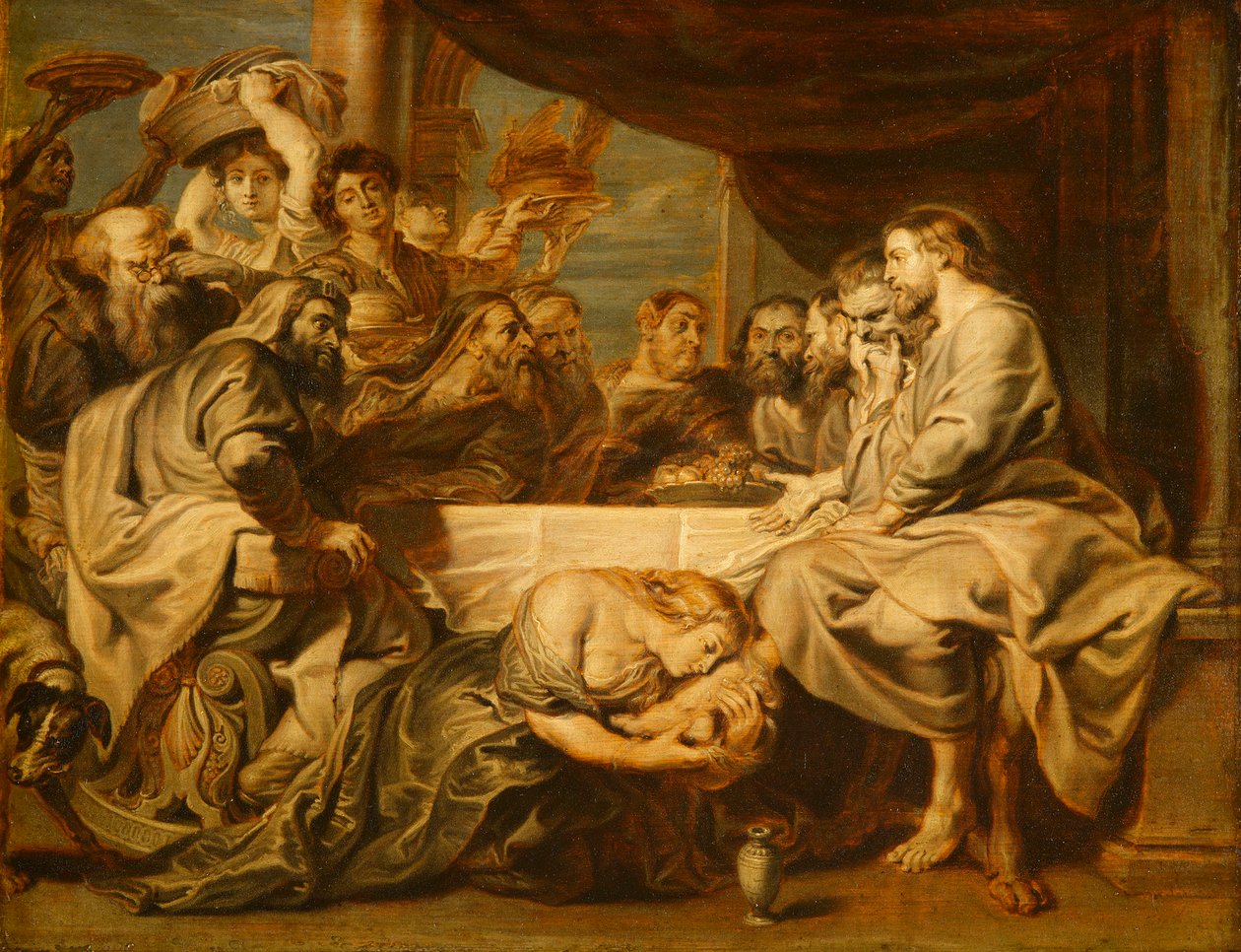 Christus im Hause Simons von after Peter Paul Rubens