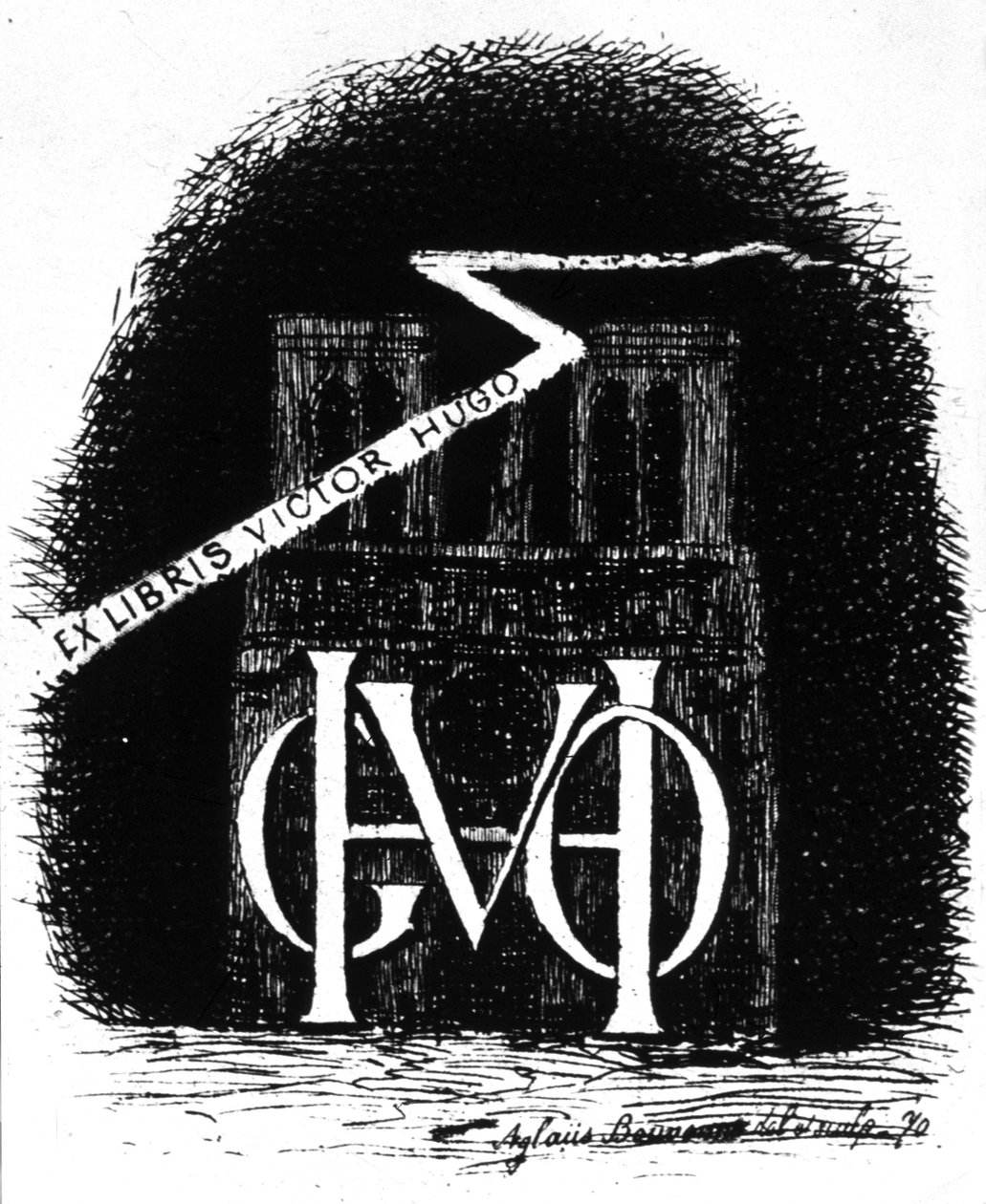Ex-libris von Victor Hugo von Aglaüs Bouvenne