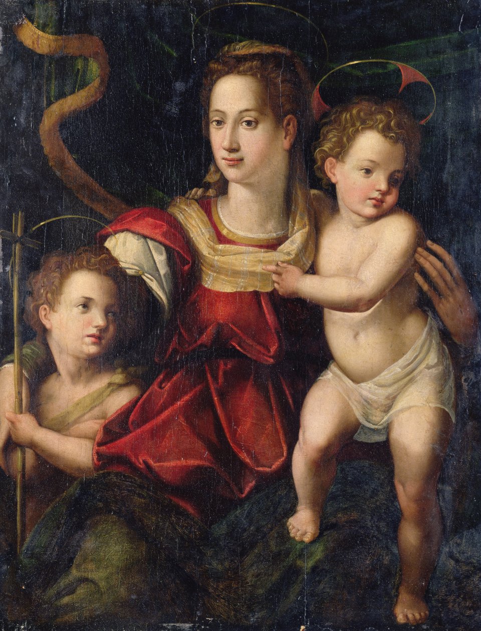 Die Madonna und das Kind mit dem kleinen Johannes dem Täufer von Agnolo (after) Bronzino