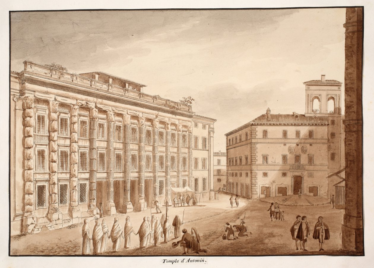 Antoninischer Tempel, 1833 von Agostino Tofanelli