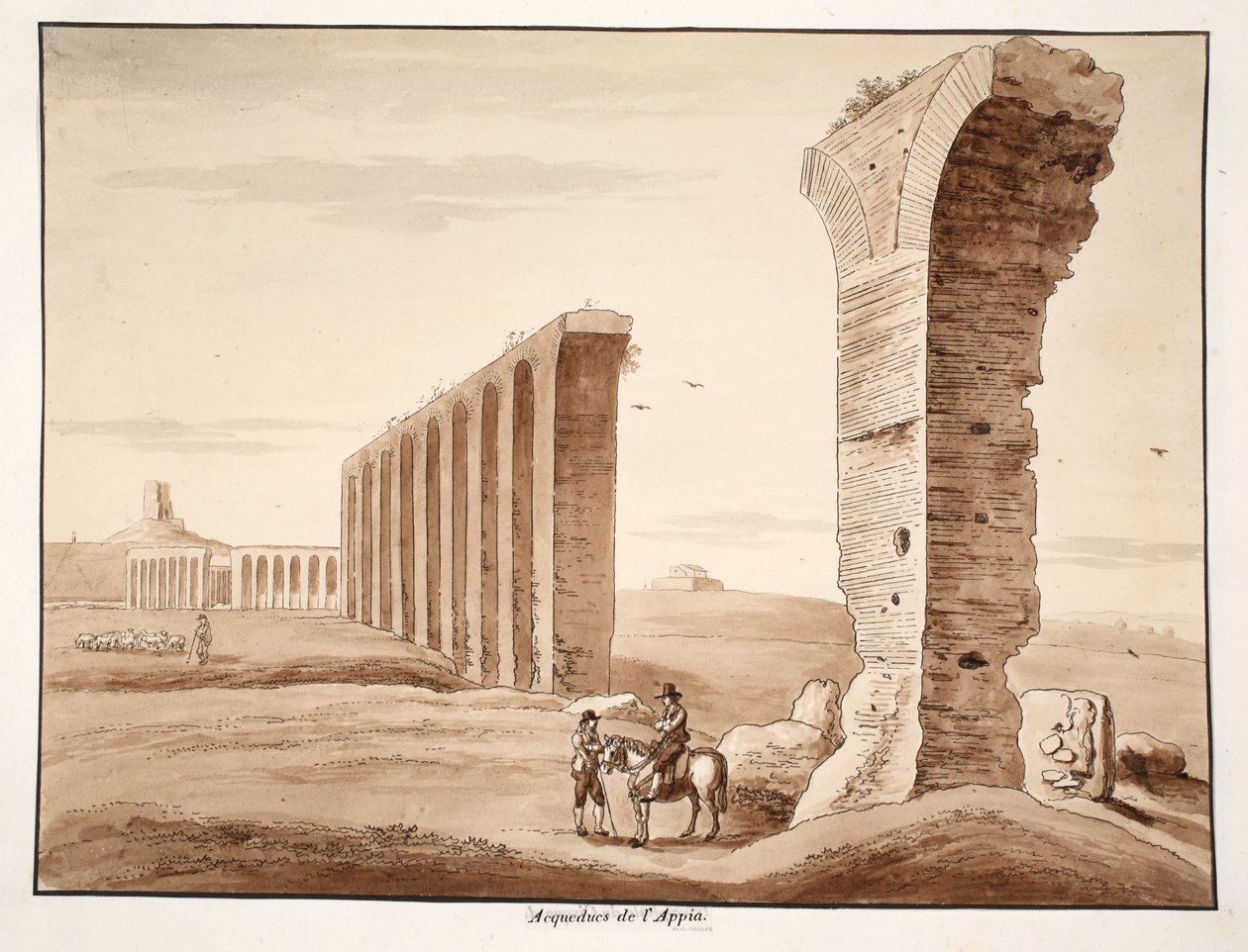 Die Aqua Appia, 1833 von Agostino Tofanelli