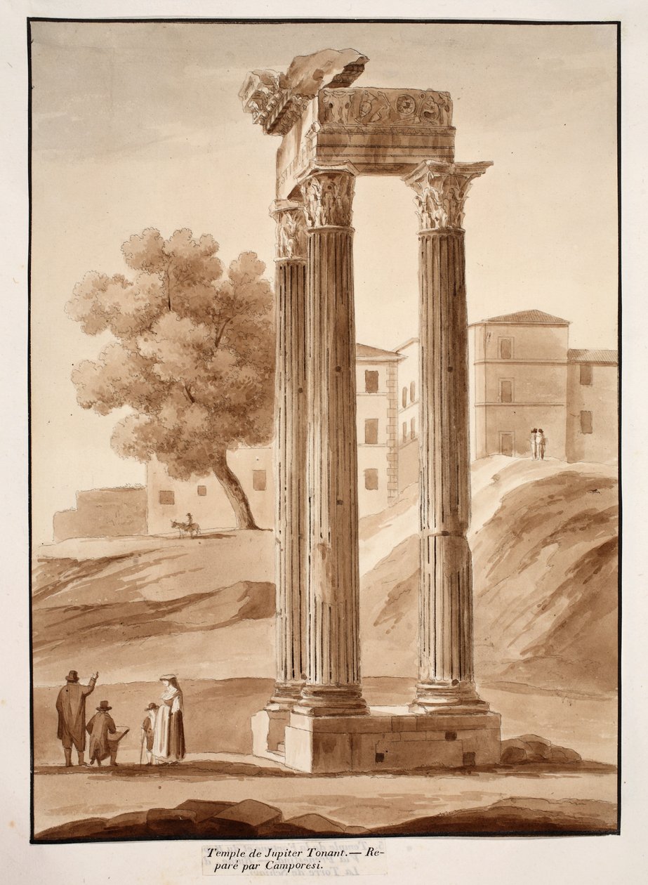 Der Tempel des Jupiter Tonans - Restauriert von Camporesi, 1833 von Agostino Tofanelli