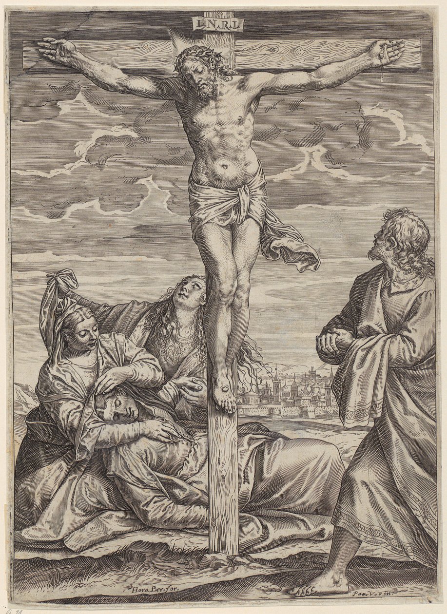 Kreuzigung von Agostino Carracci