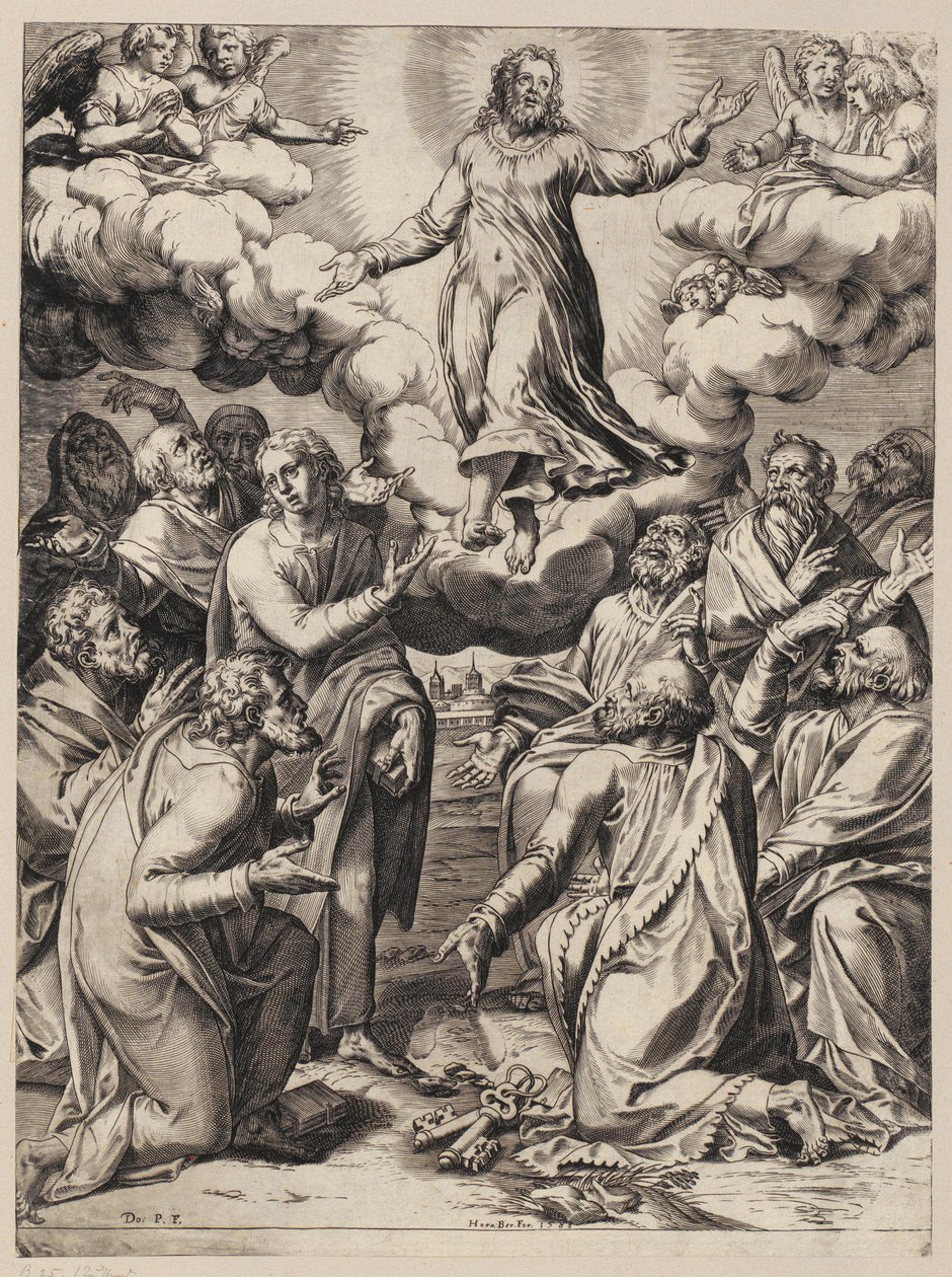 Stigmatisation des heiligen Franziskus von Agostino Carracci