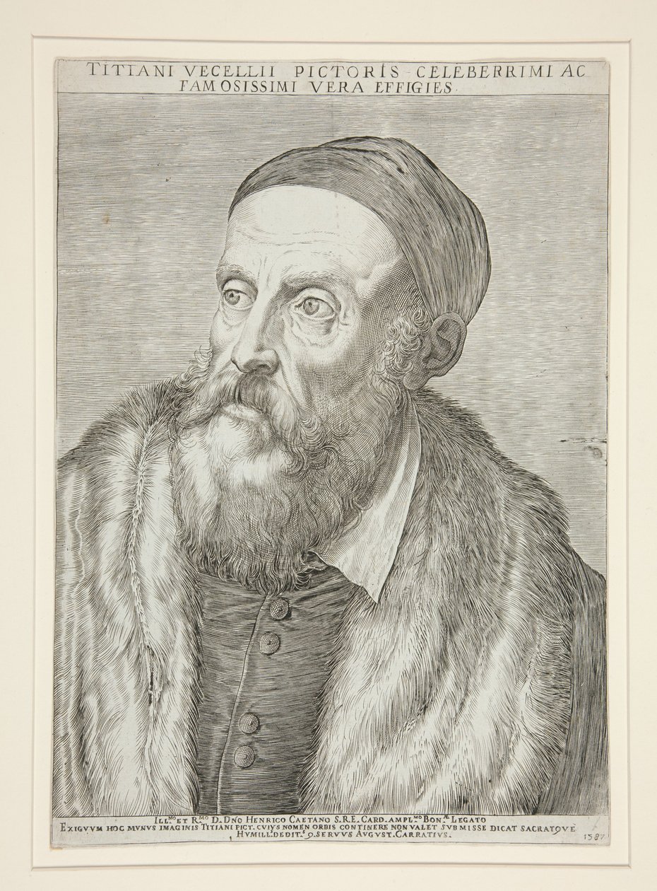Tiziano Vecellio (Tizian) von Agostino Carracci