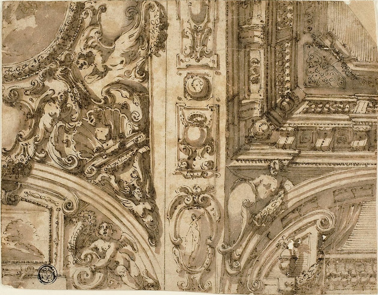 Illusionistische Deckendekoration von Agostino Mitelli