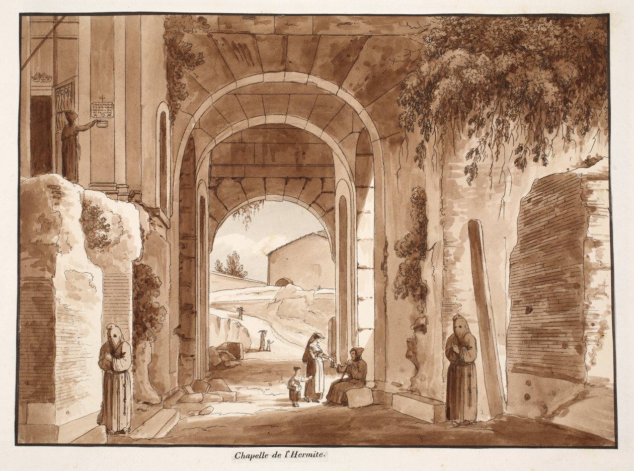 Die Kapelle des Einsiedlers im Kolosseum, 1833 von Agostino Tofanelli