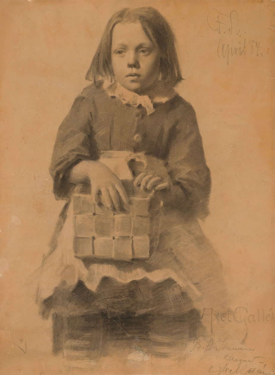 Mädchen mit Birkenkorb von Akseli Gallen-Kallela