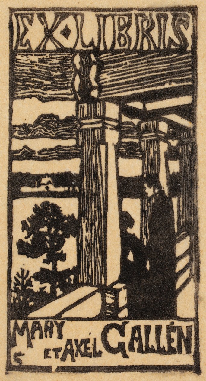 Exlibris von Mary und Axel Gallén von Akseli Gallen-Kallela