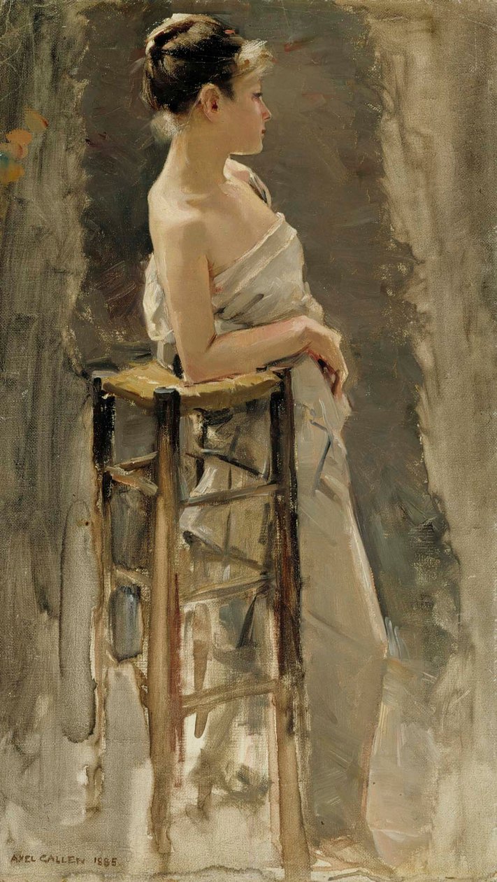 Modellstudie von Akseli Gallen-Kallela
