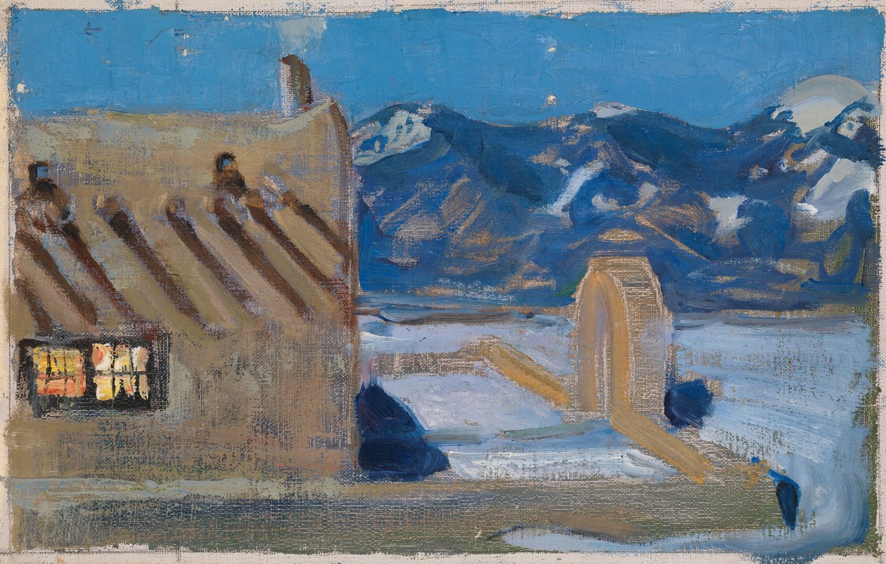 Taos-Heim im Mondlicht von Akseli Gallen-Kallela