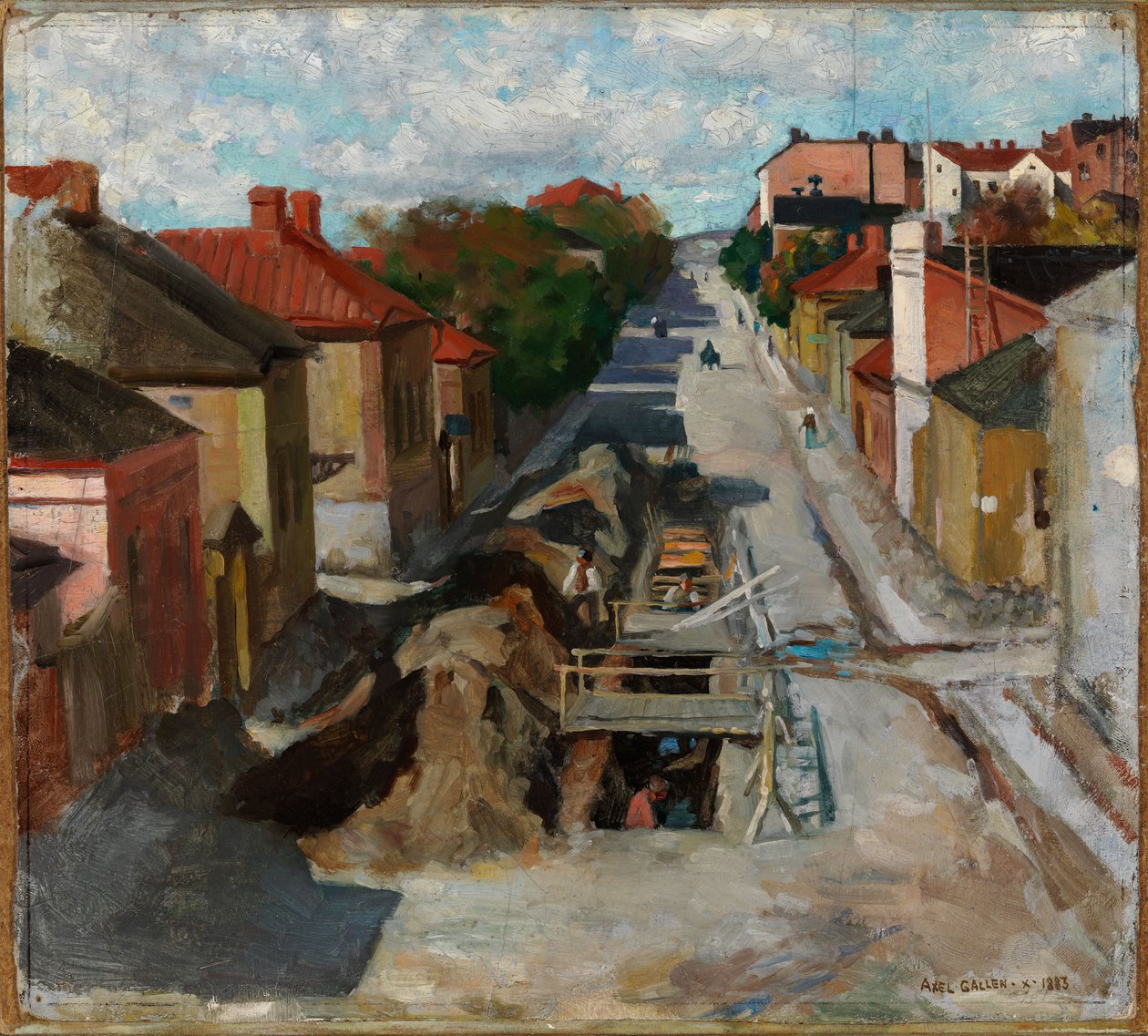 Blick von der Fredrikinkatu von Akseli Gallen-Kallela